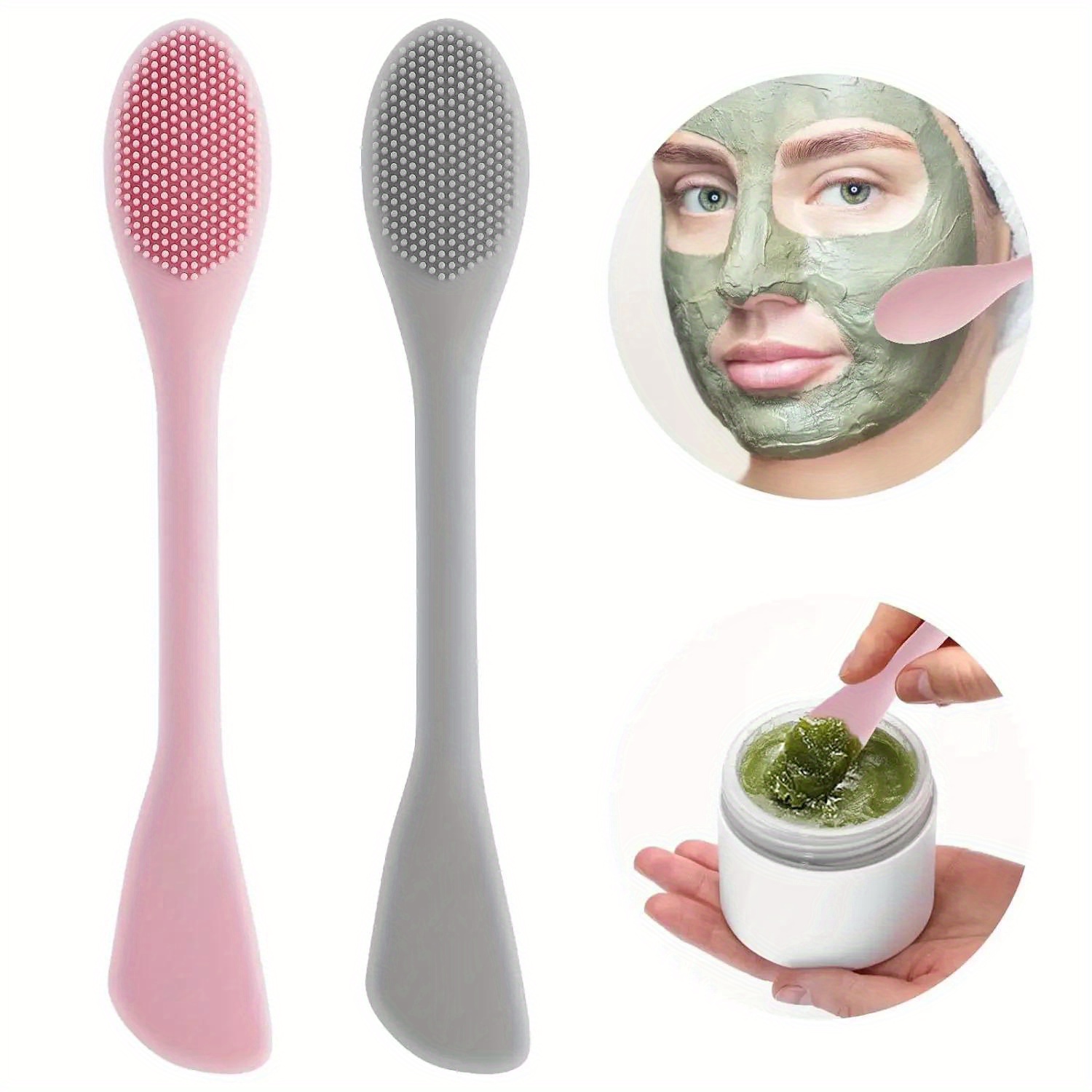 Beauty Queen Makeup - Double Head Facial Mask Brush Silicone