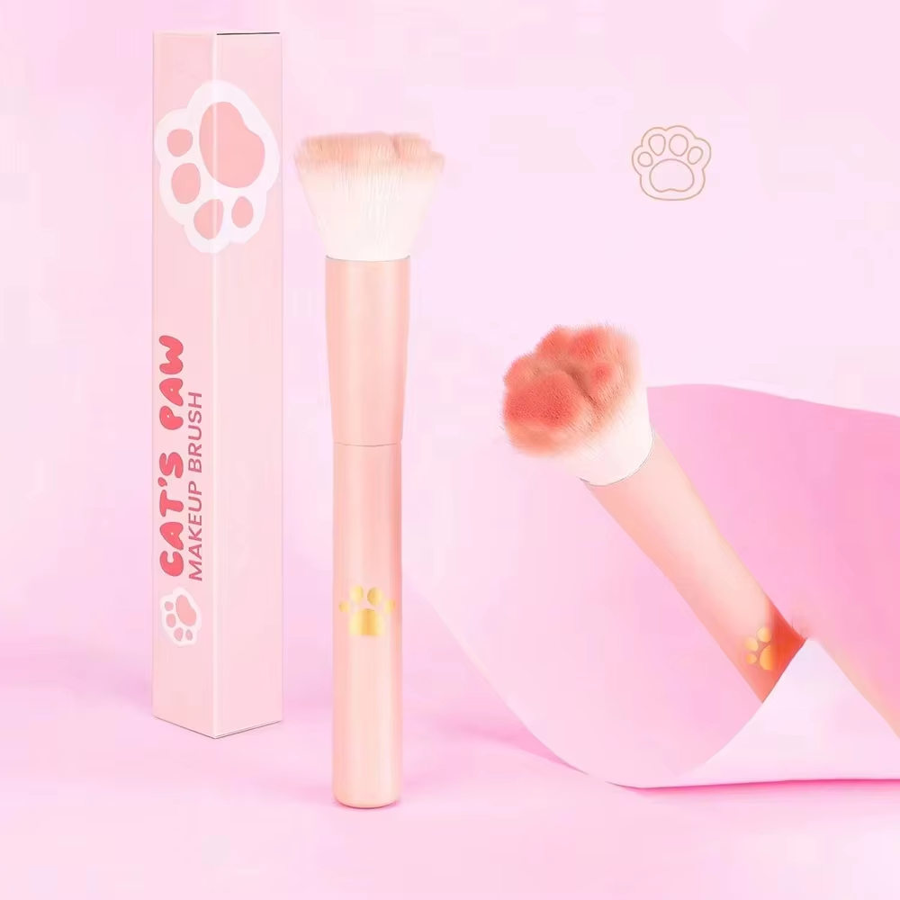 Beauty Queen Makeup - 1Pc Cat Paw Blush Brush with