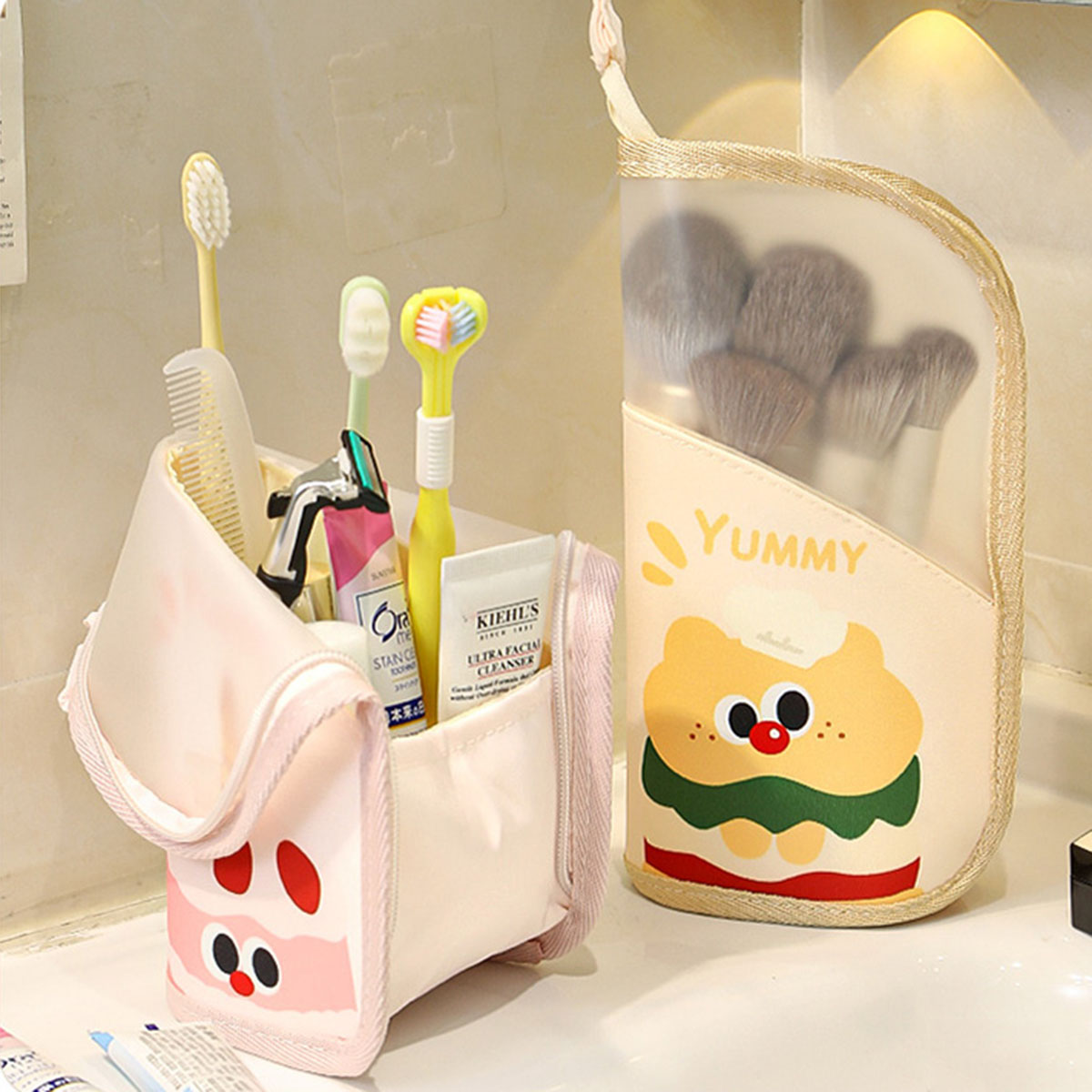 Beauty Makeup & D Anime Studio Vega Baja - 1Pcs Cosmetic Bag Travel Stand Storage
