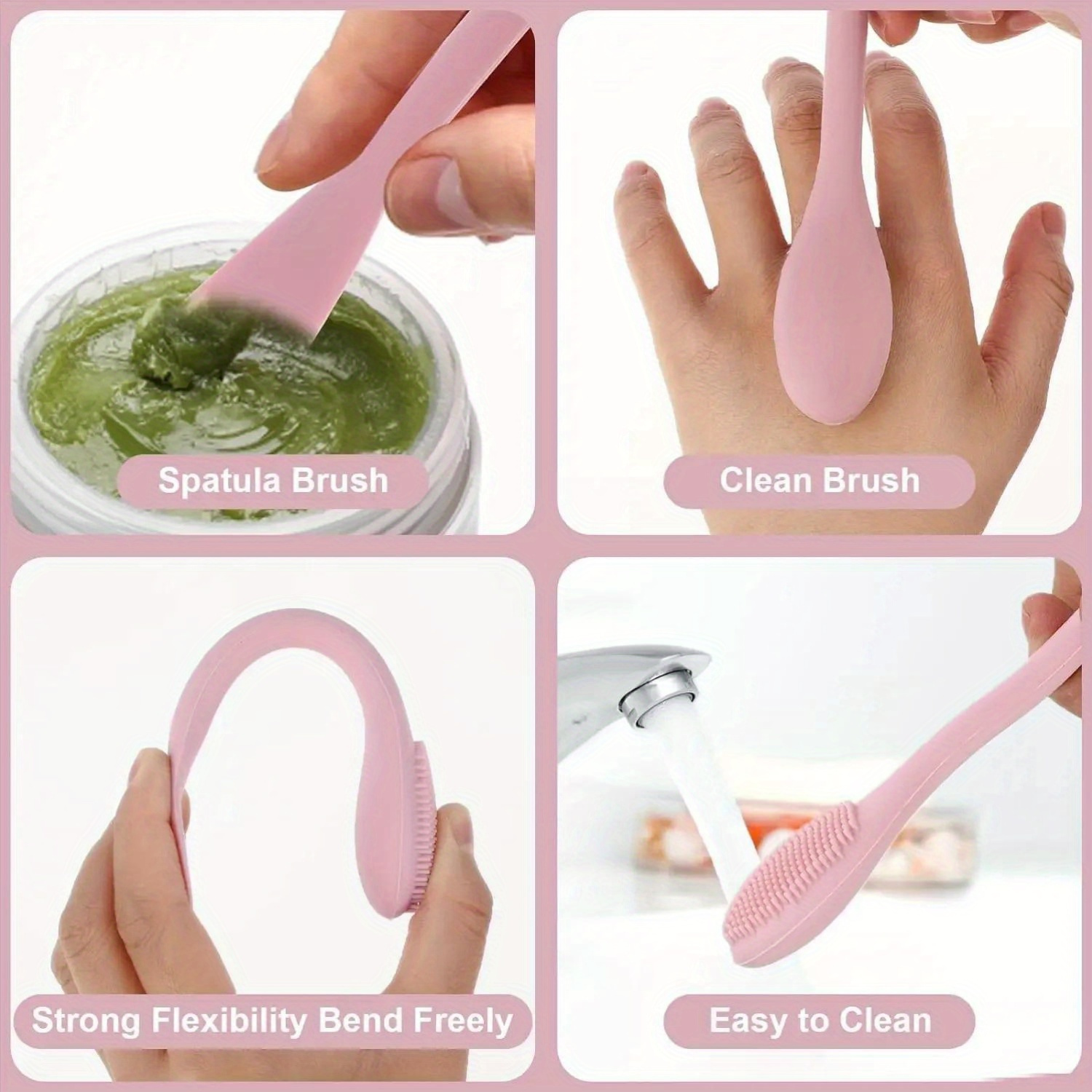 Double Head Facial Mask Brush  - đánh giá và giá Beauty Queen Makeup