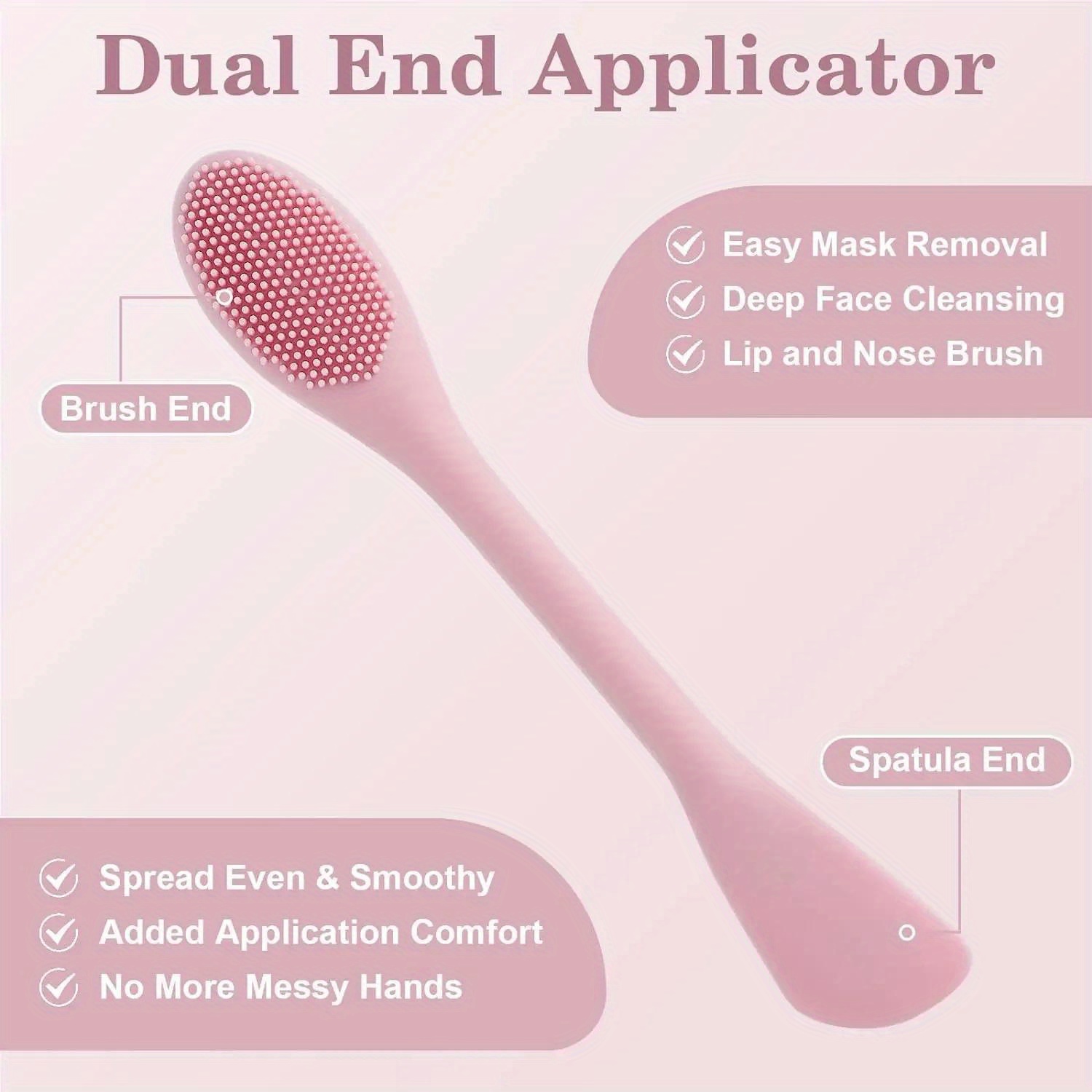 Double Head Facial Mask Brush  - đánh giá và giá Beauty Queen Makeup
