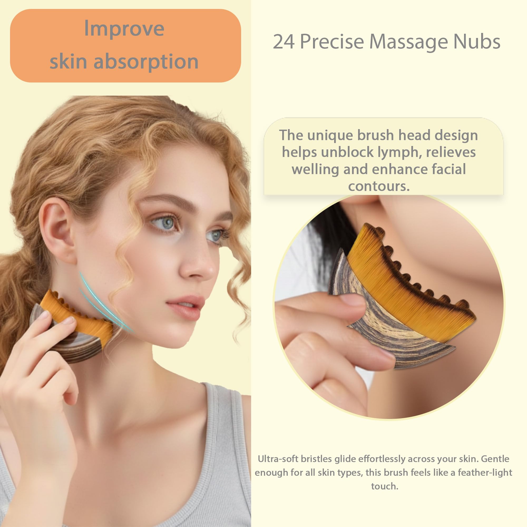 Lymphatic Contour Face Brush,  - đánh giá và giá Beauty Queen Makeup