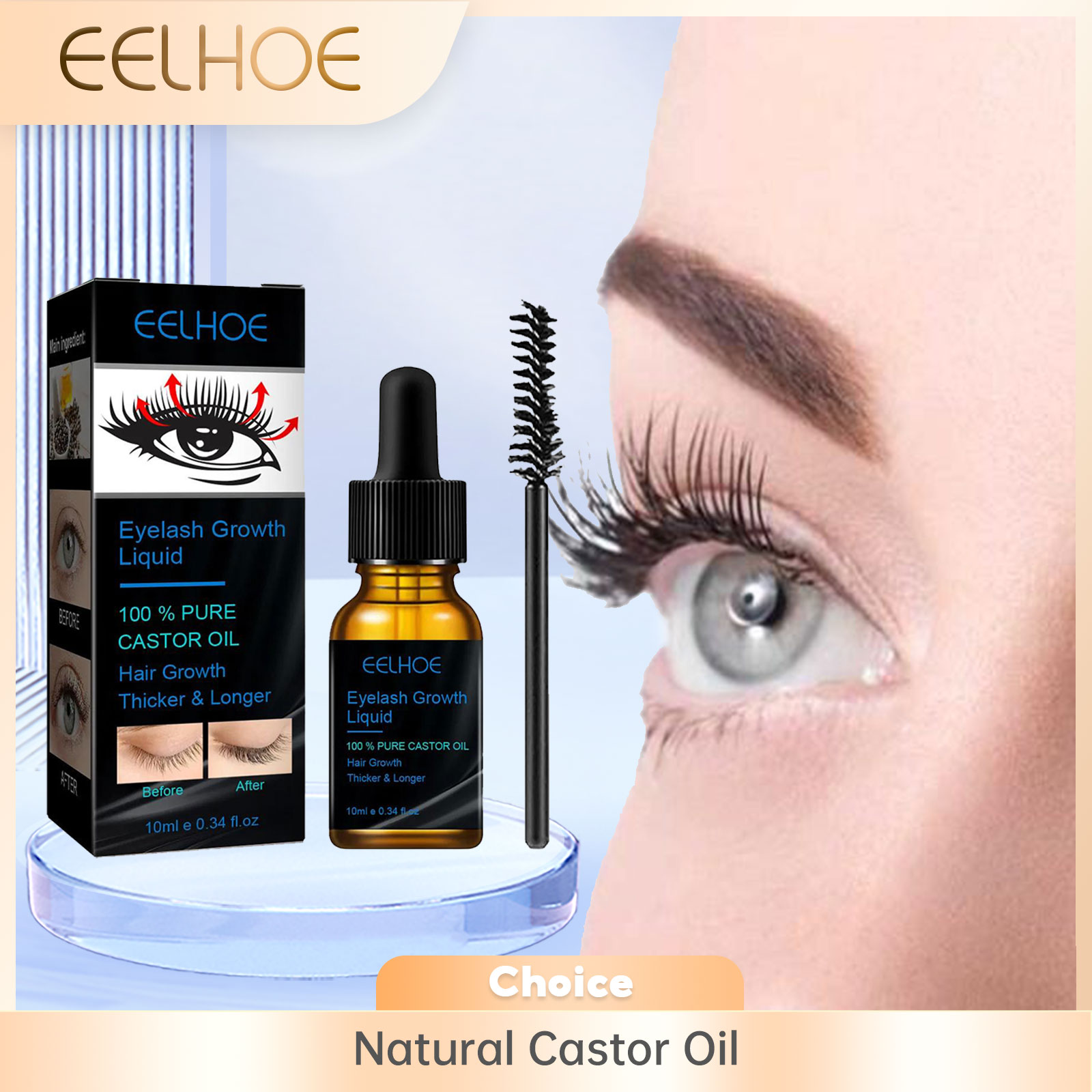 Castor Oil Eyelash Growth Seru - đánh giá và giá Lash Serum Growth