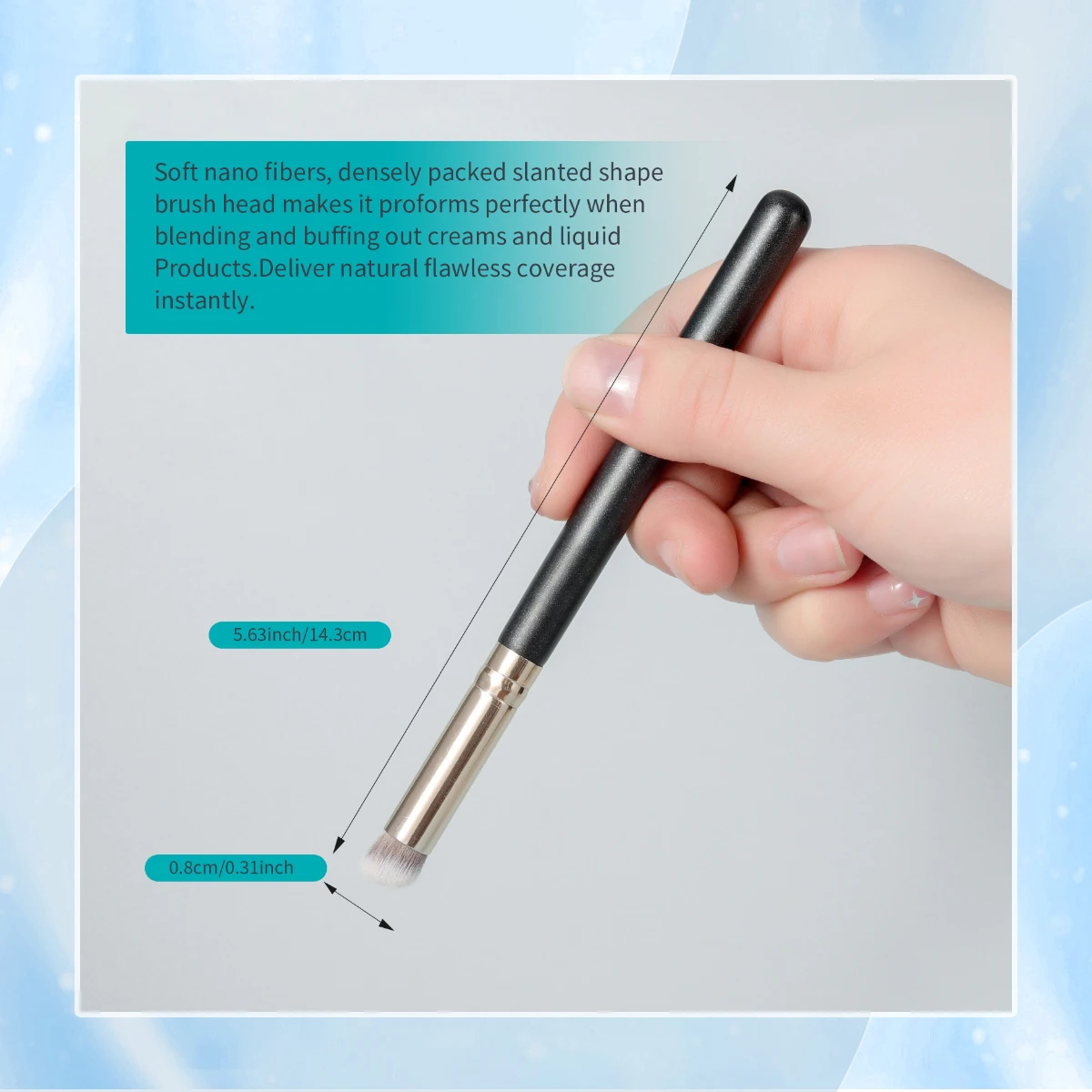 Angled Concealer Makeup Brush  - đánh giá và giá Beauty Queen Makeup