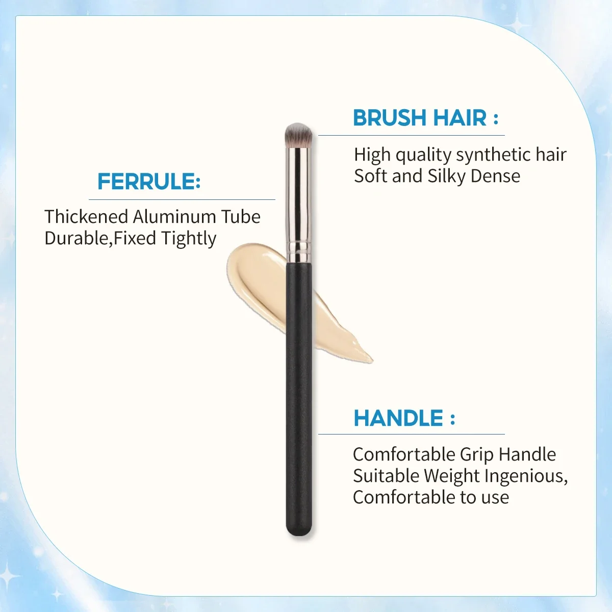 Angled Concealer Makeup Brush  - đánh giá và giá Beauty Queen Makeup