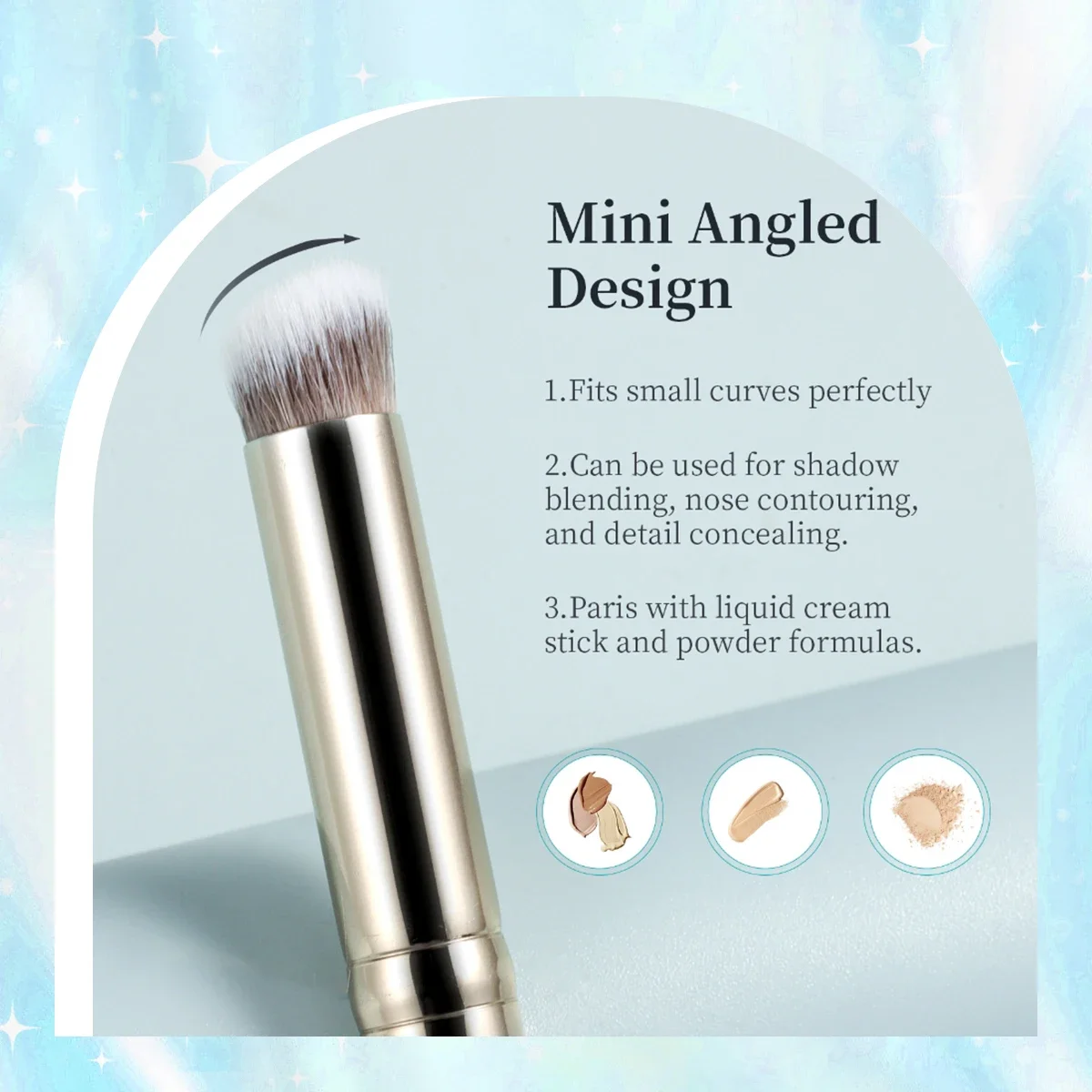 Angled Concealer Makeup Brush  - đánh giá và giá Beauty Queen Makeup